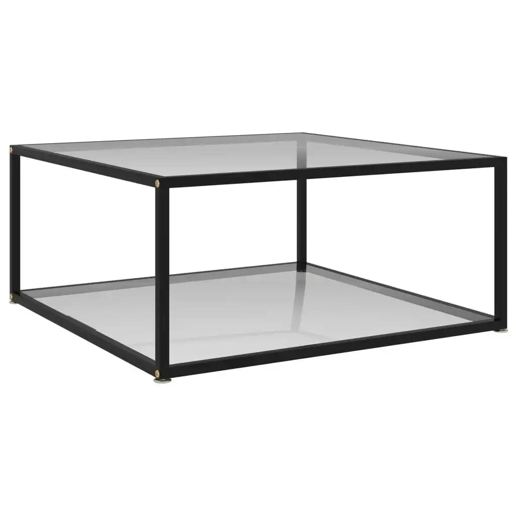 Coffee Table Transparent 80x80x35 cm Tempered Glass 322892