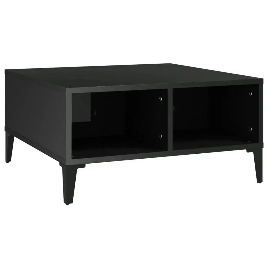 Coffee Table High Gloss Black 60x60x30 cm Engineered Wood 805993