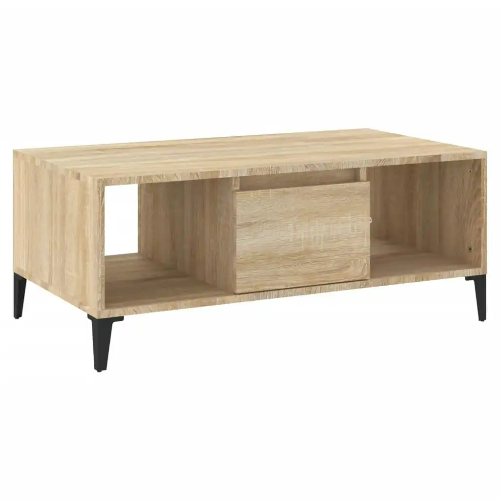 Coffee Table Sonoma Oak 90x50x36.5 cm Engineered Wood 821071