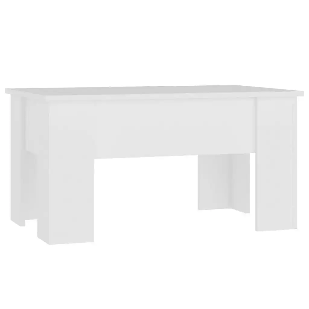 Coffee Table White 79x49x41 cm Engineered Wood 809692