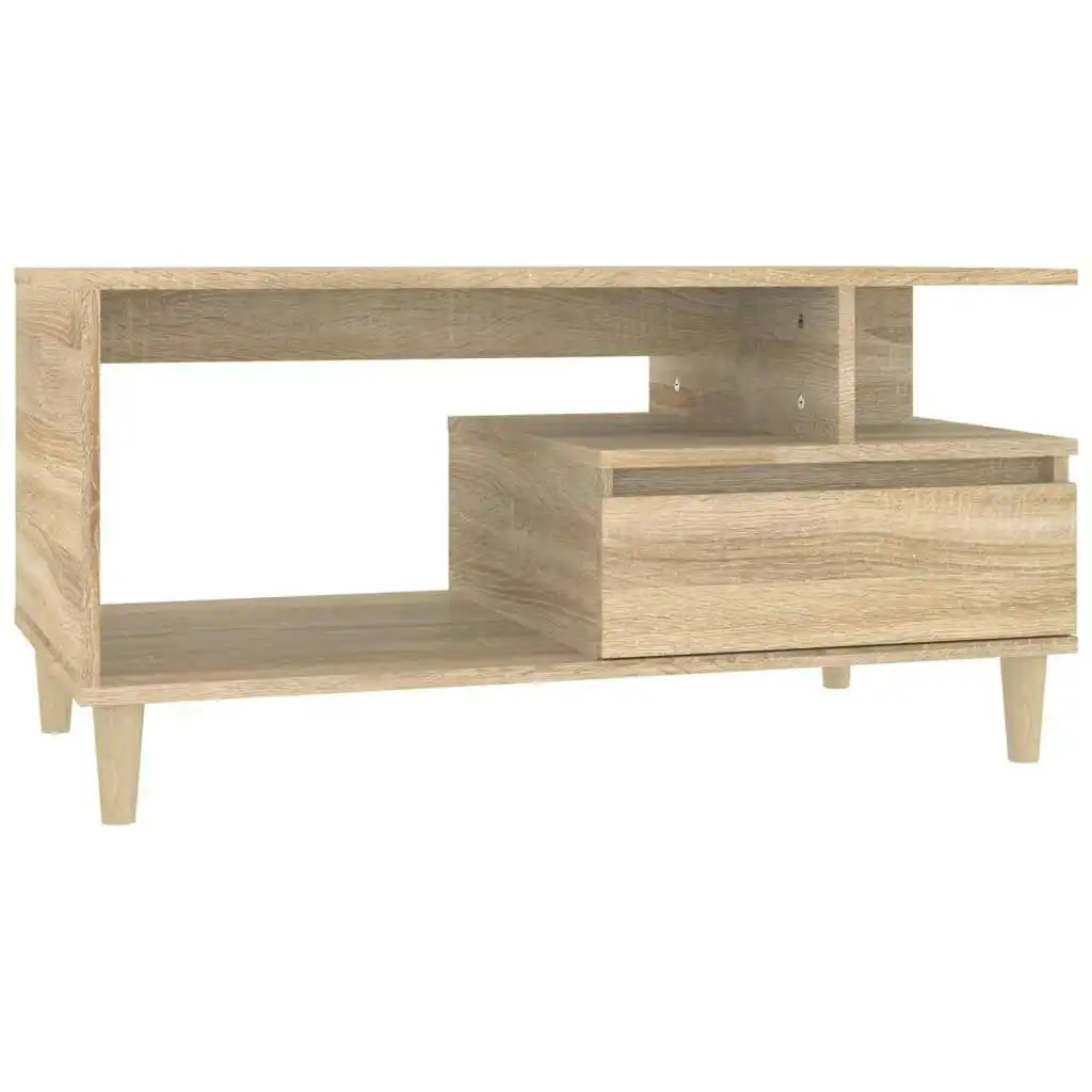 Coffee Table Sonoma Oak 90x49x45 cm Engineered Wood 819615