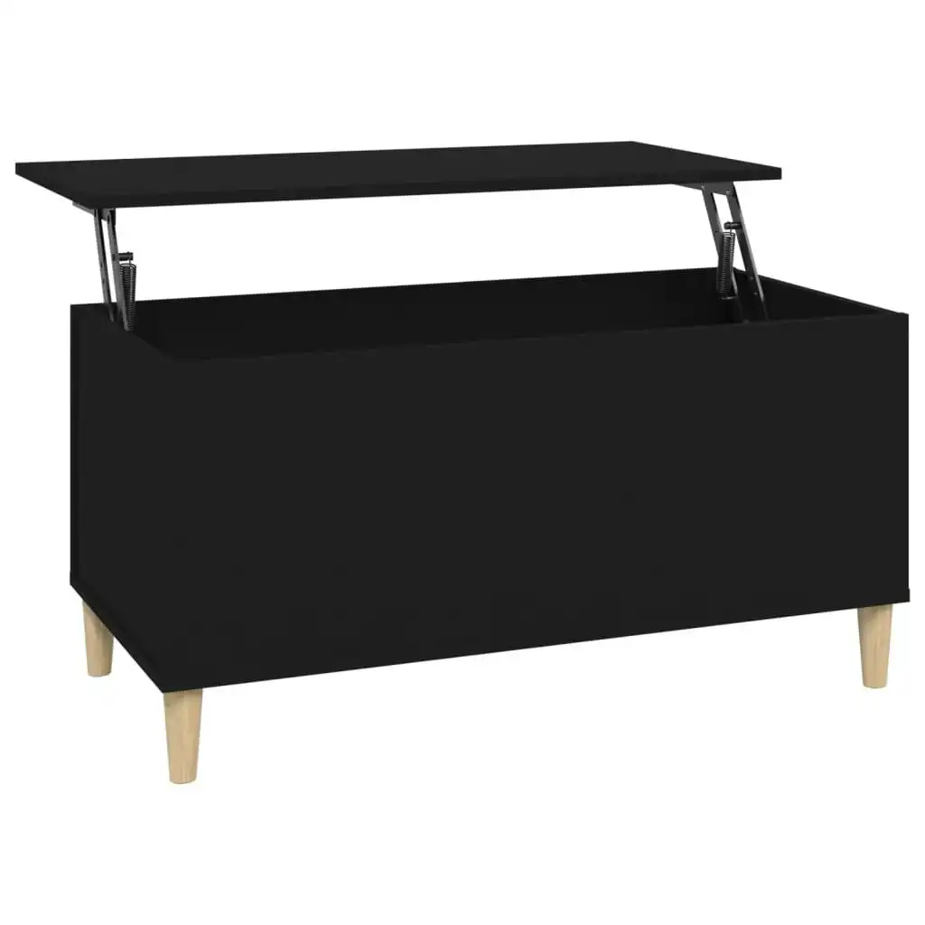 Coffee Table Black 90x44.5x45 cm Engineered Wood 819581