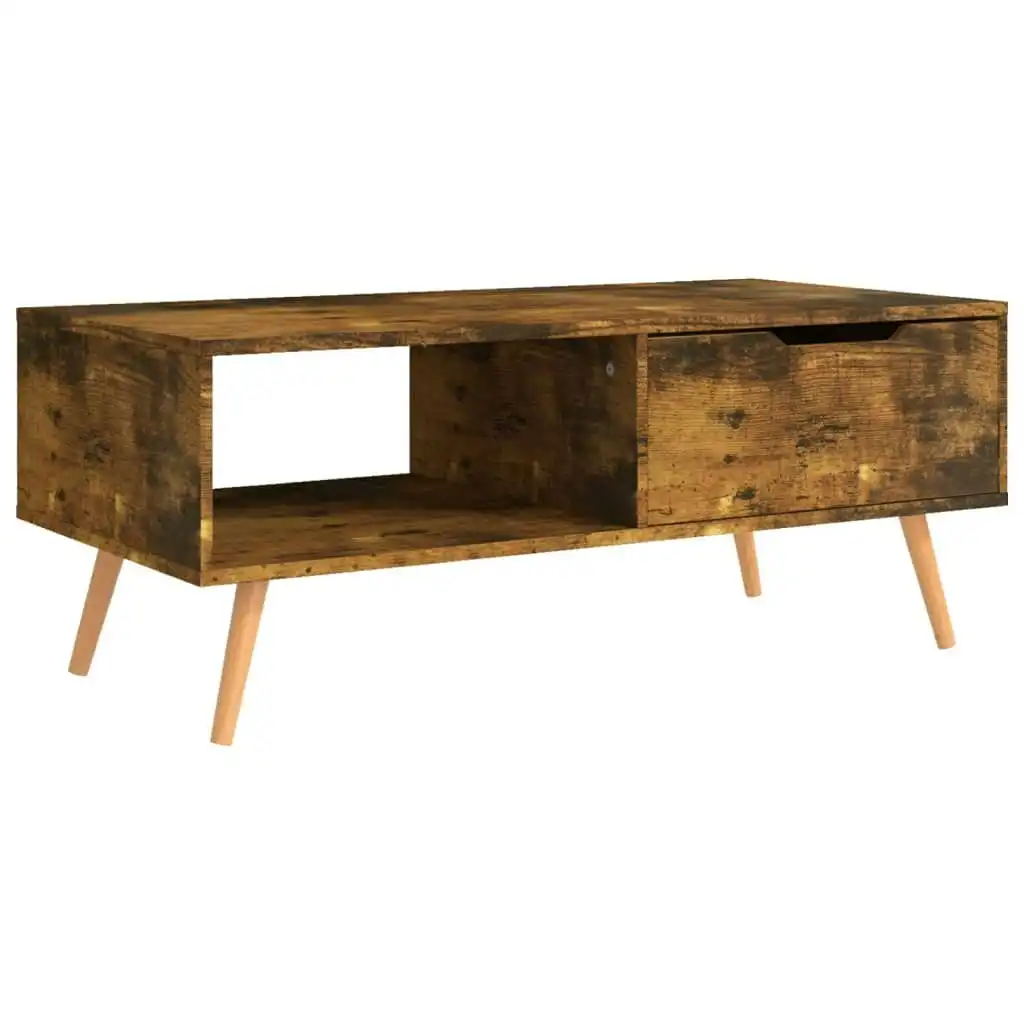 Coffee Table Smoked Oak 100x49.5x43 cm Engineered Wood 326794