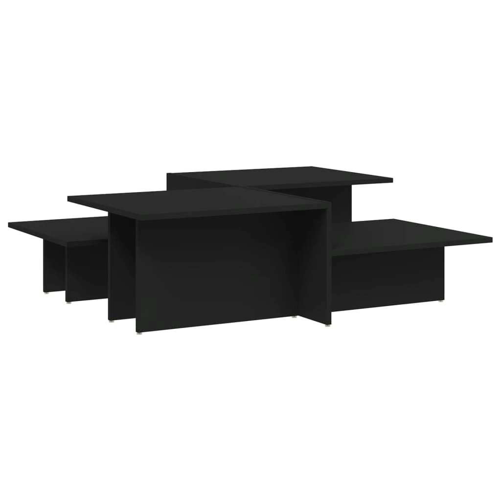 Coffee Tables 2 pcs Black Engineered Wood 3216150