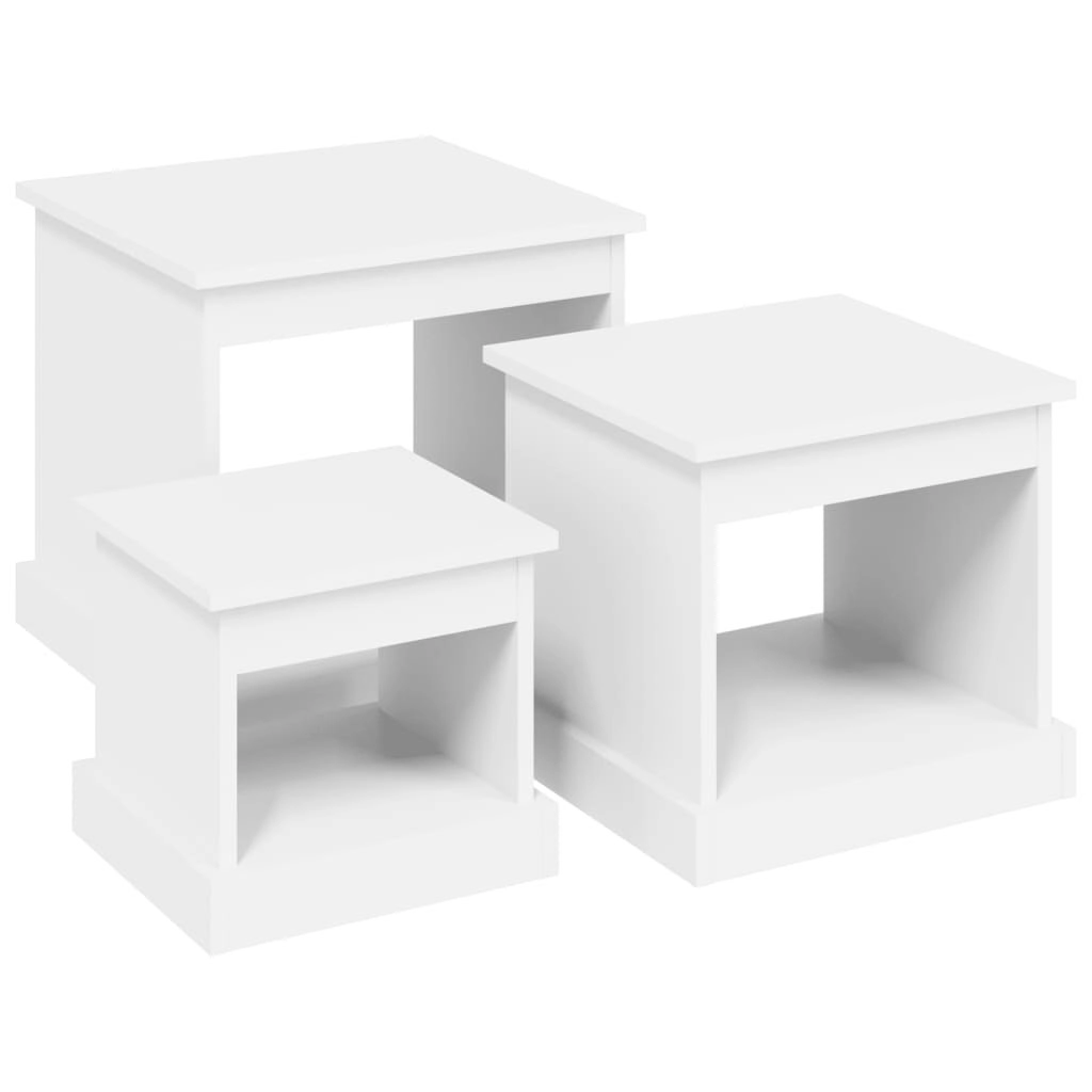 Coffee Tables 3 pcs White Engineered Wood 816488