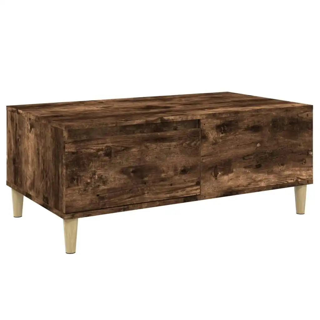 Coffee Table Smoked Oak 90x50x36.5 cm Engineered Wood 821113