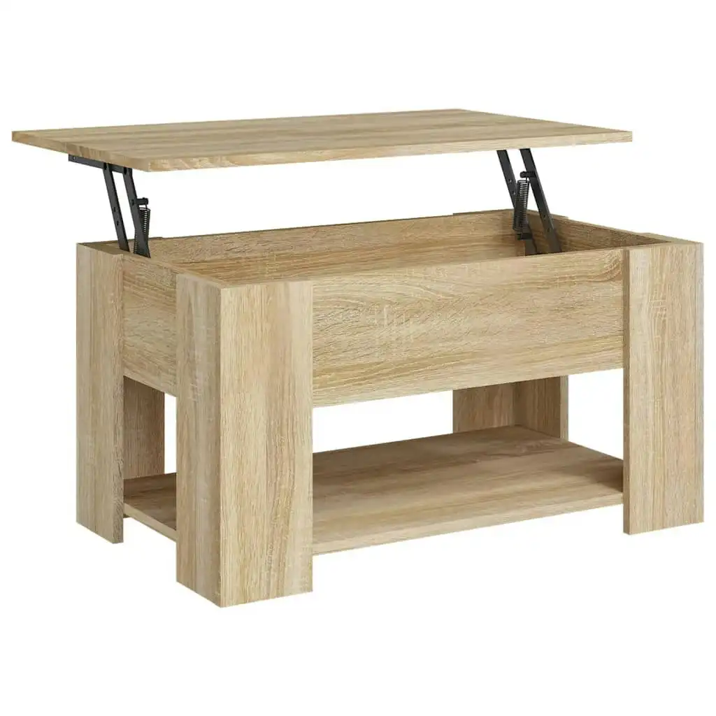 Coffee Table Sonoma Oak 79x49x41 cm Engineered Wood 809713