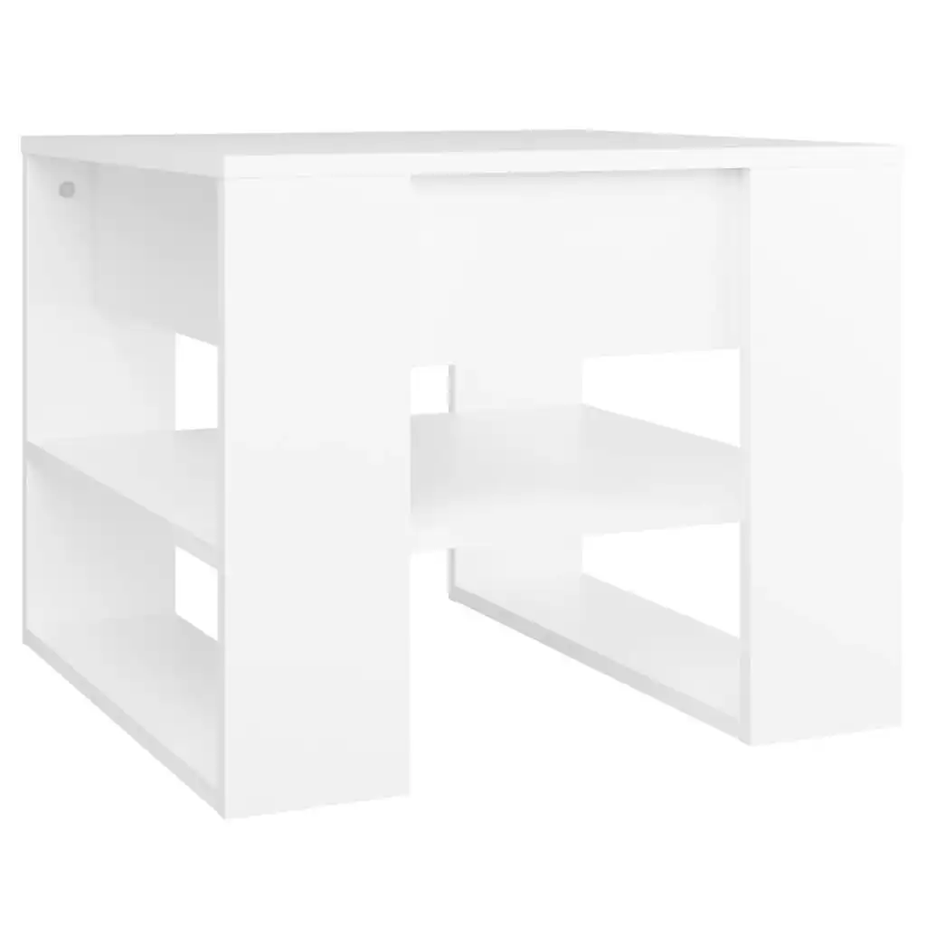 Coffee Table White 55.5x55x45 cm Engineered Wood 810908