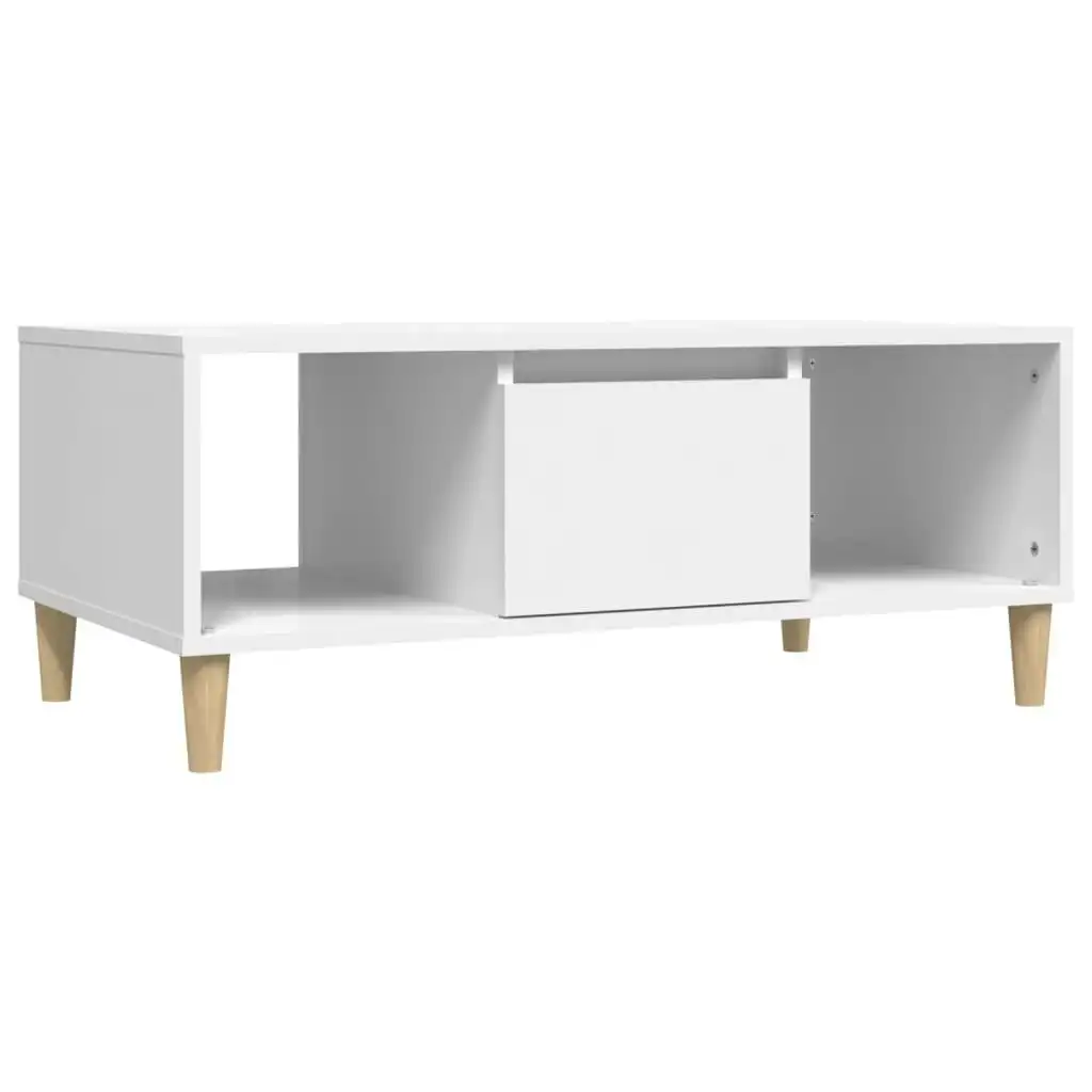 Coffee Table White 90x50x36.5 cm Engineered Wood 821060