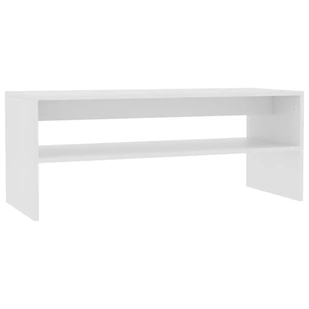 Coffee Table White 100x40x40 cm Engineered Wood 800126