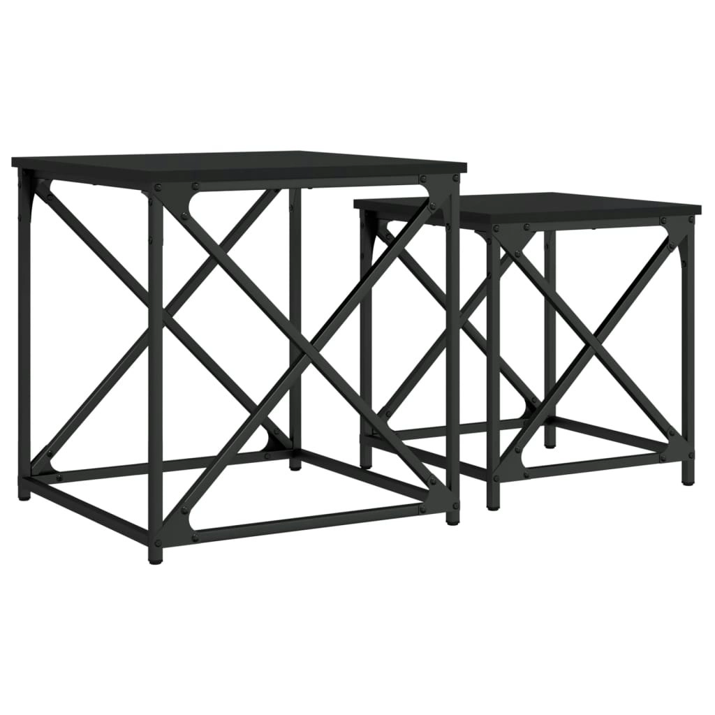 Nesting Coffee Tables 2 pcs Black Engineered Wood 838943