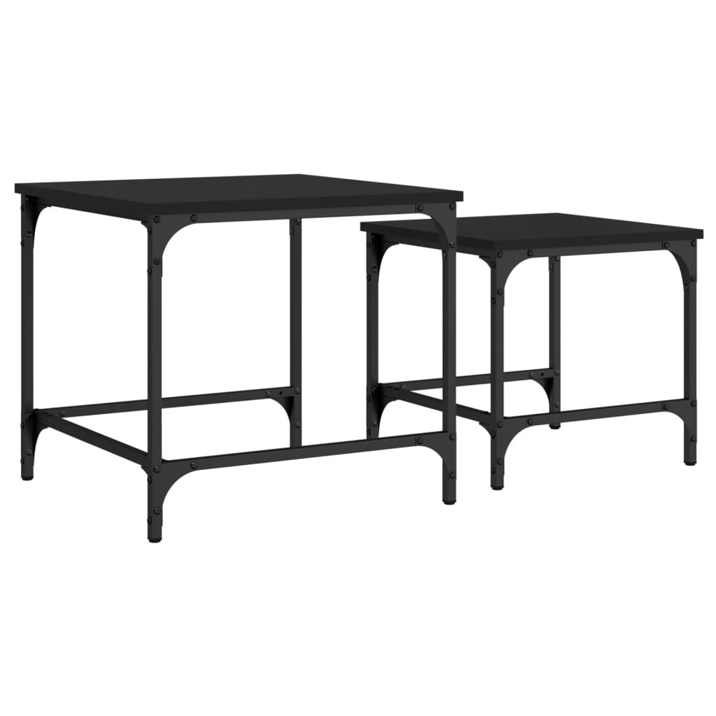 Nesting Coffee Tables 2 pcs Black Engineered Wood 838918