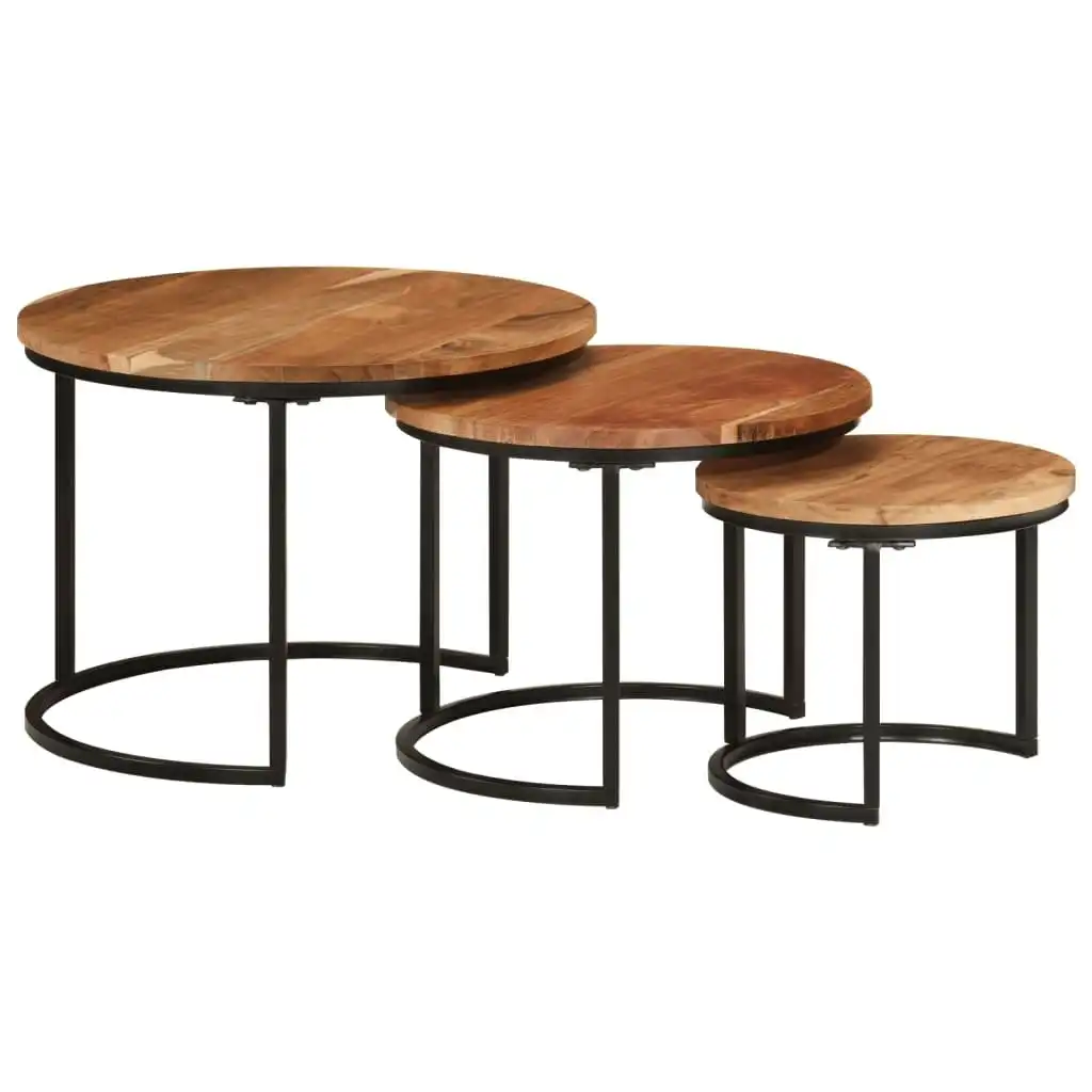 Nesting Tables 3 pcs Solid Wood Acacia 353900