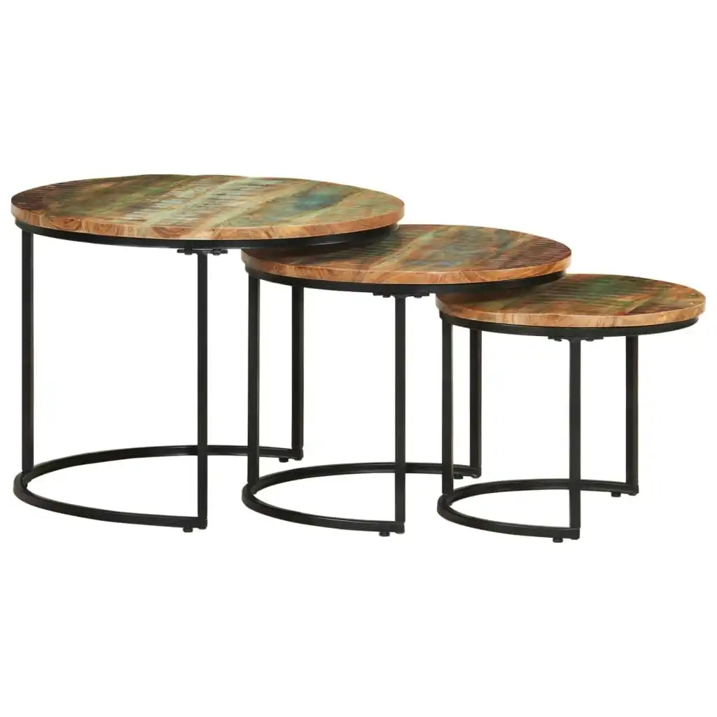 Nesting Tables 3 pcs Solid Wood Reclaimed 338003