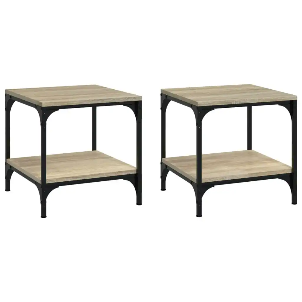 Side Tables 2 pcs Sonoma Oak 40x40x40 cm Engineered Wood 819380