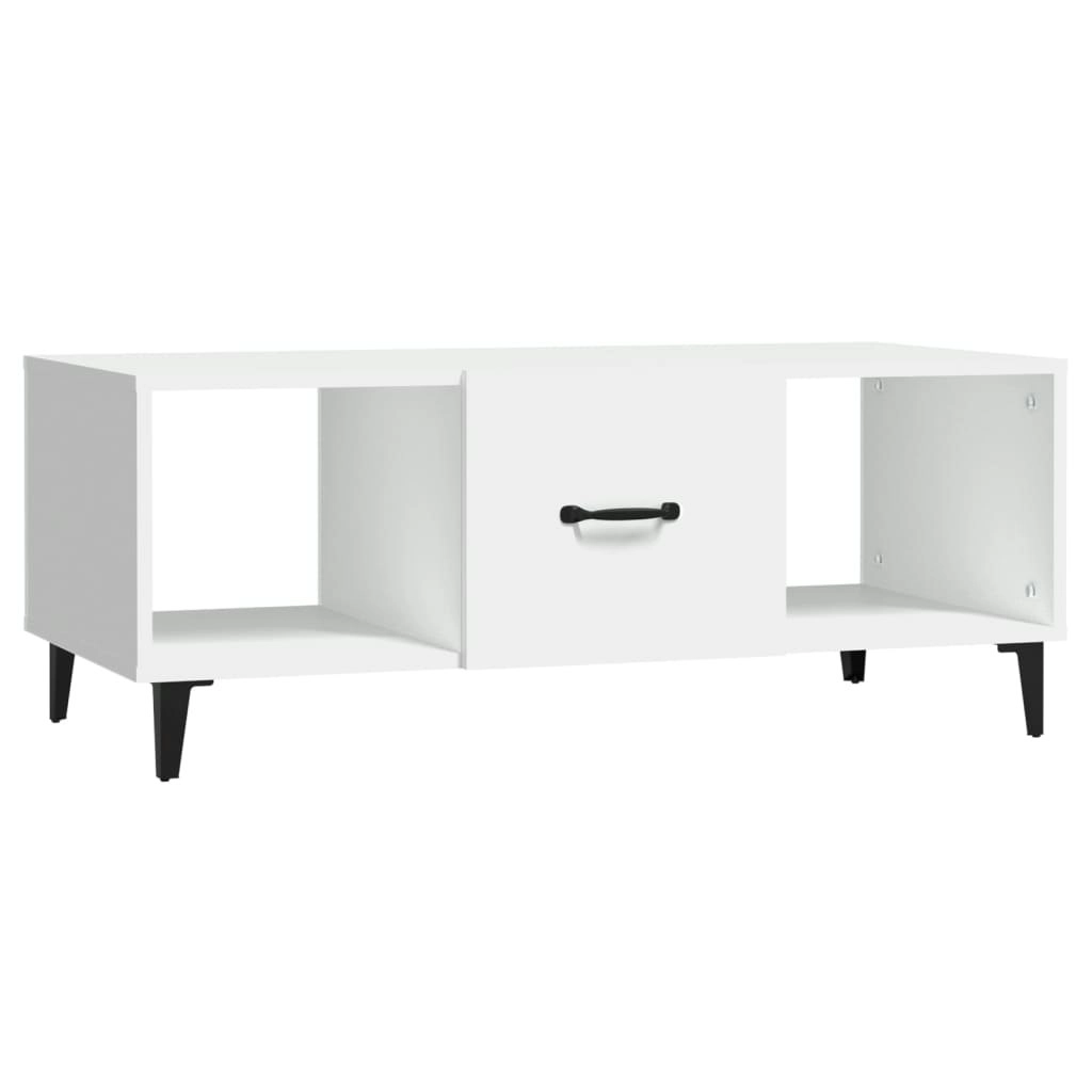 Coffee Table White 102x50x40 cm Engineered Wood 812699