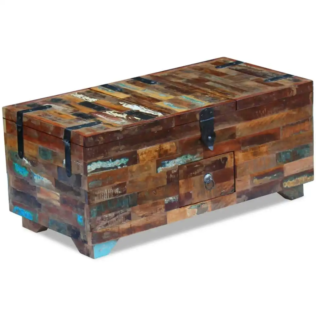 Coffee Table Box Chest Solid Reclaimed Wood 80x40x35 cm 243320