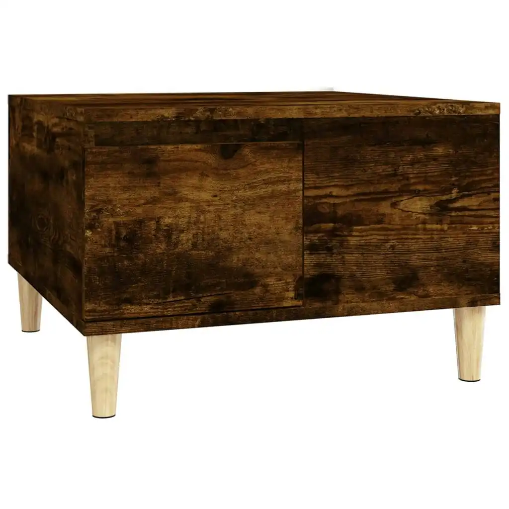 Coffee Table Smoked Oak 55x55x36.5 cm Engineered Wood 821081