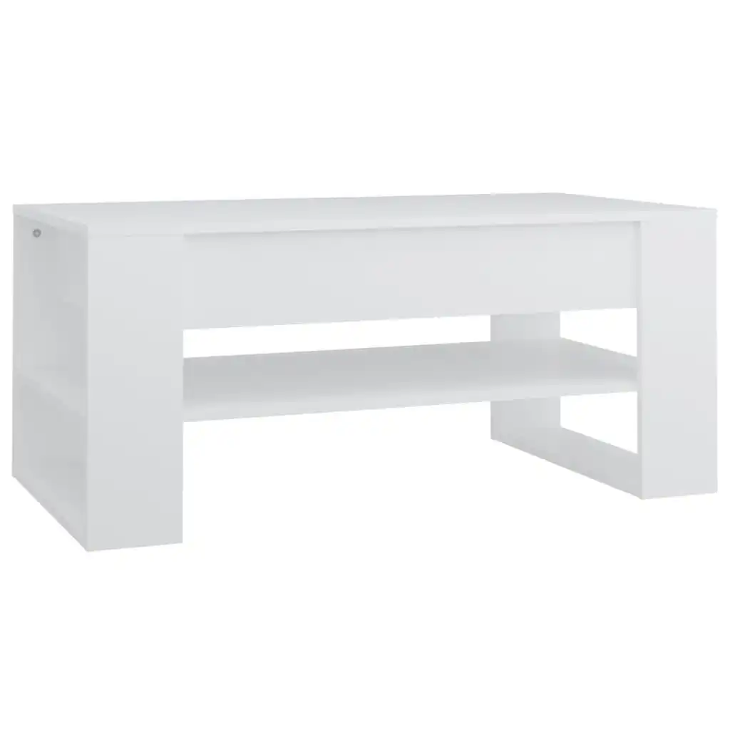 Coffee Table White 102x55x45 cm Engineered Wood 810899