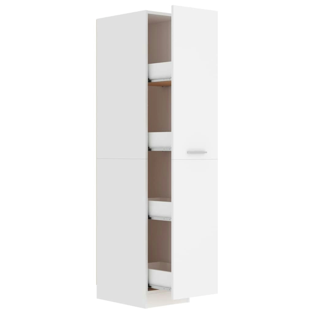 Apothecary Cabinet White 30x42.5x150 cm Engineered Wood 804220