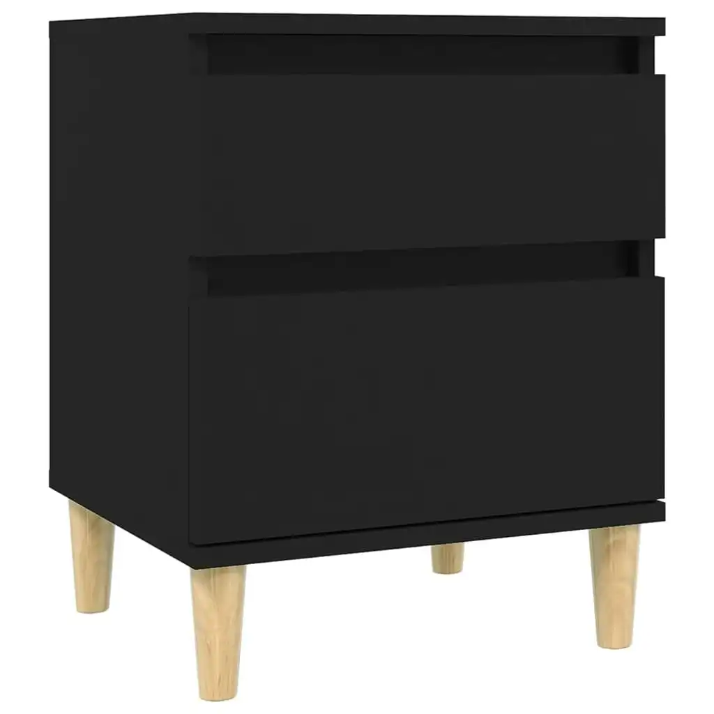 Bedside Cabinet Black 40x35x50 cm 821828