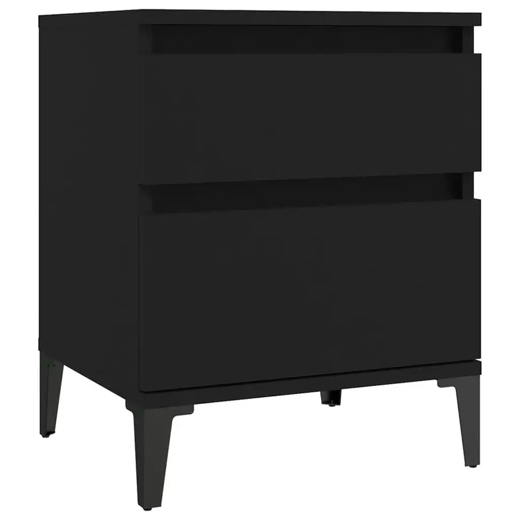 Bedside Cabinet Black 40x35x50 cm 821844