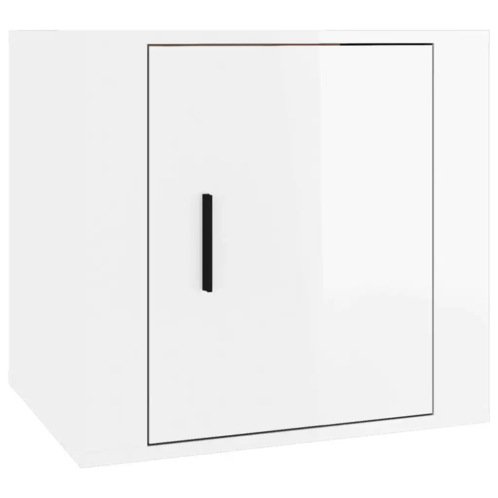 Bedside Cabinet High Gloss White 50x39x47 cm 816692