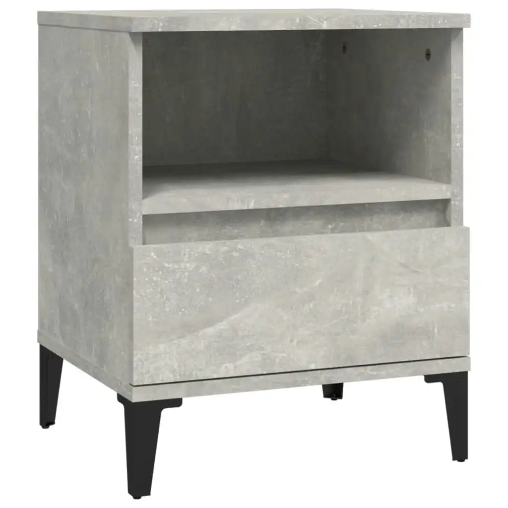 Bedside Cabinet Concrete Grey 40x35x50 cm 821818