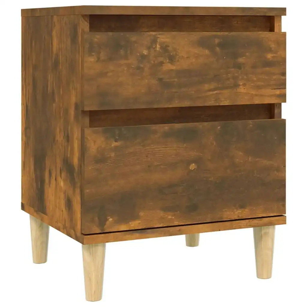 Bedside Cabinet Smoked Oak 40x35x50 cm 821836