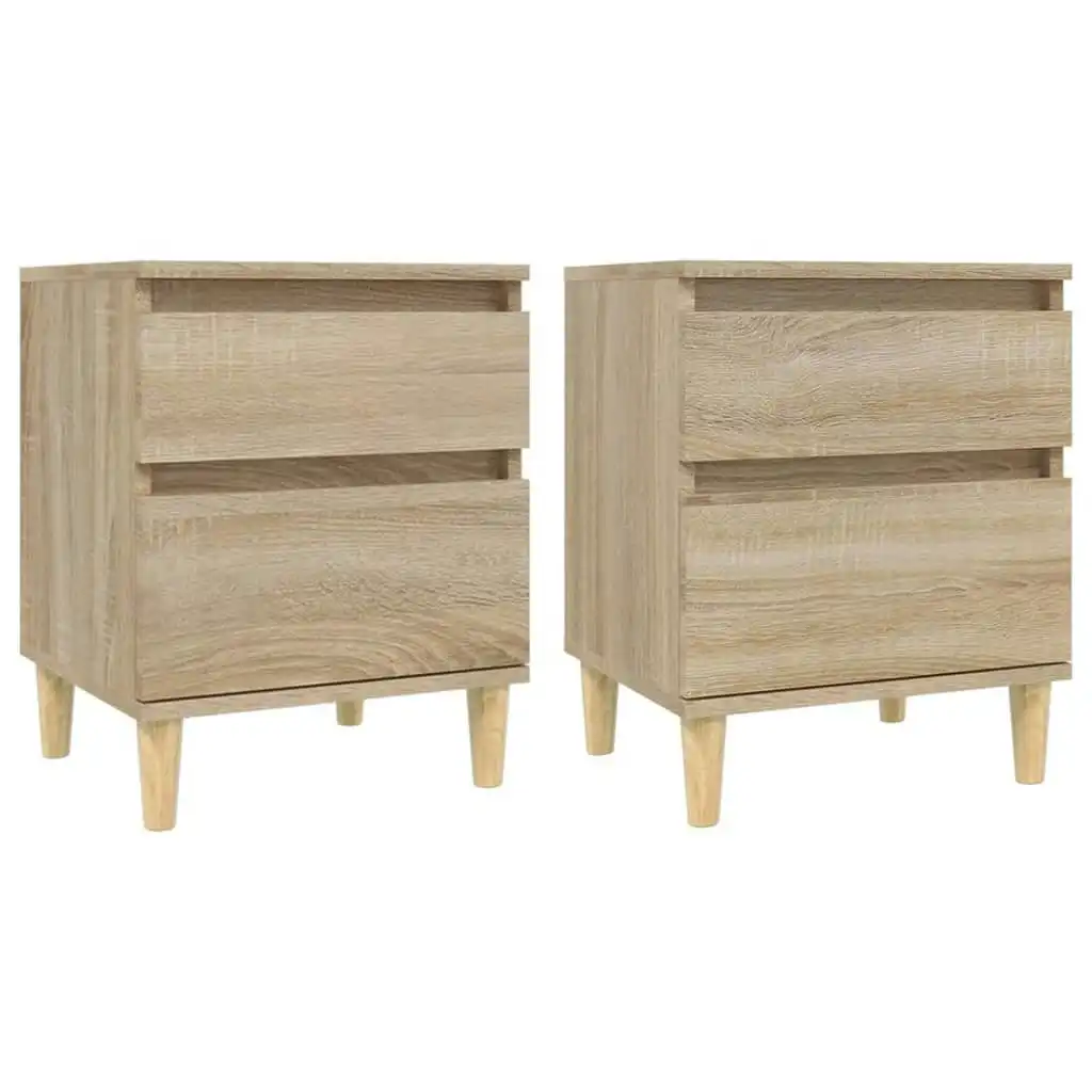 Bedside Cabinets 2 pcs Sonoma Oak 40x35x50 cm 821833