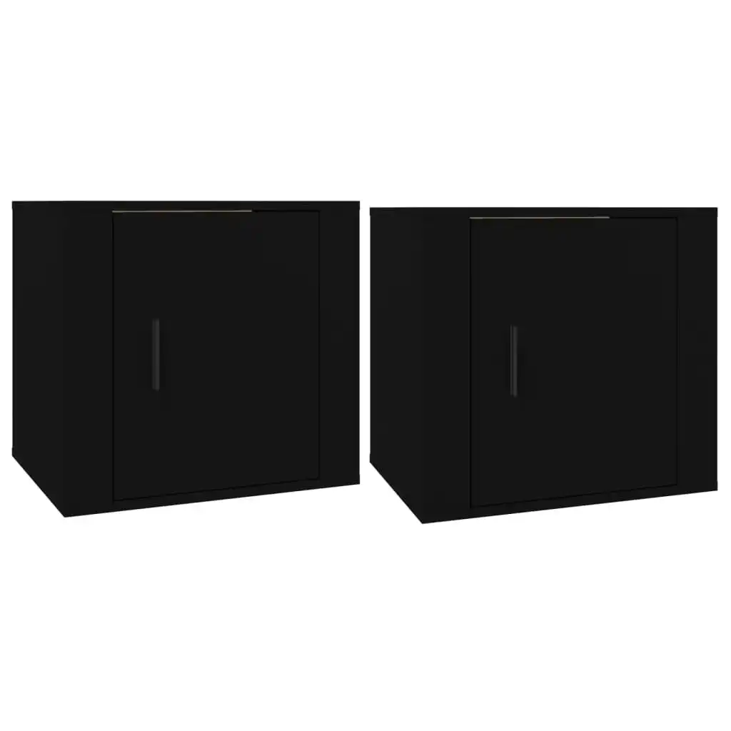 Bedside Cabinets 2 pcs Black 50x39x47 cm 816691