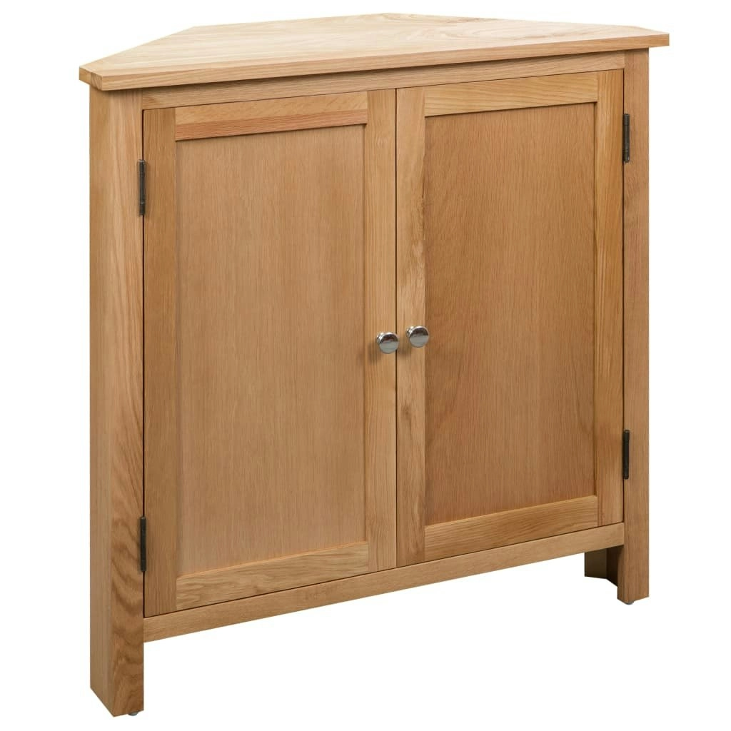 Corner Cabinet 80x33.5x78 cm Solid Oak Wood 247039