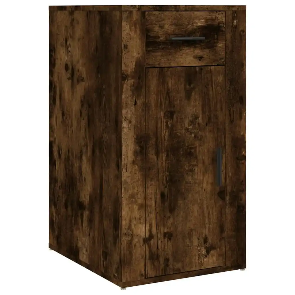 Desk Cabinet Smoked Oak 40x49x75 cm Engineered Wood 816797