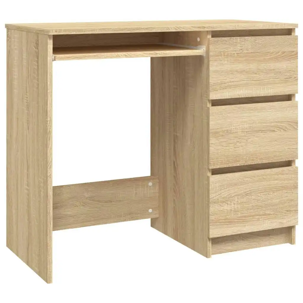 Desk Sonoma Oak 90x45x76 cm Engineered Wood 801376