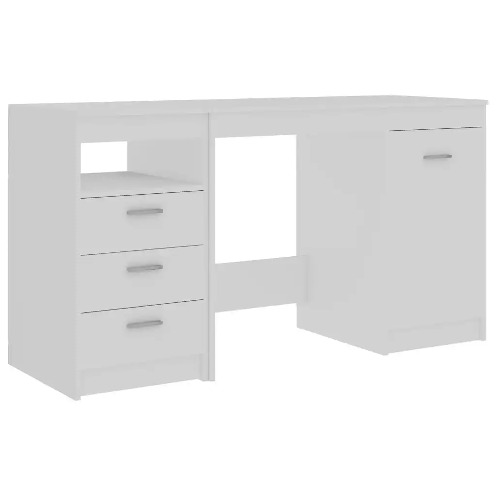 Desk White 140x50x76 cm Engineered Wood 3054780