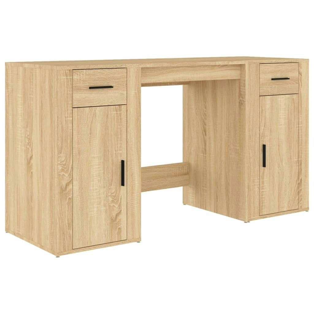 Desk with Cabinet Sonoma Oak Engineered Wood 3185434