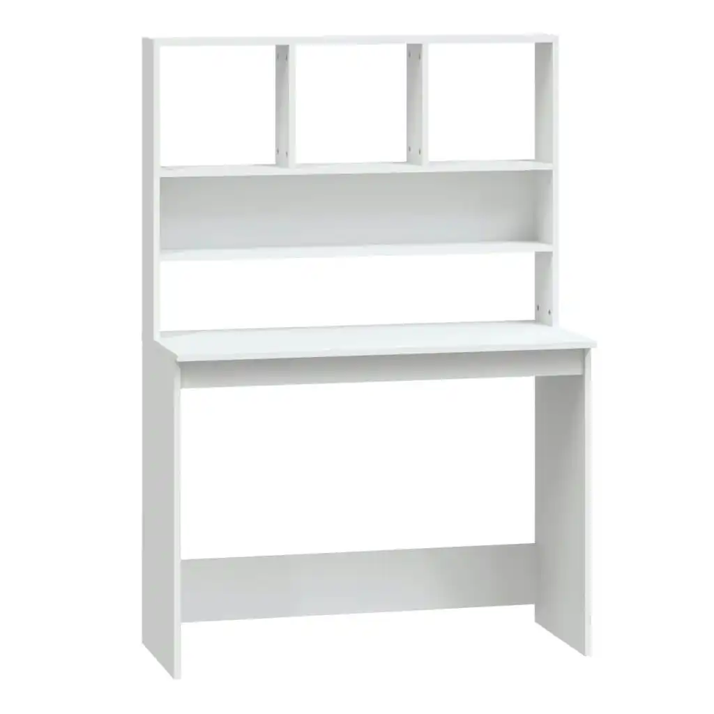 Desk with Shelves White 102x45x148 cm Engineered Wood 823000