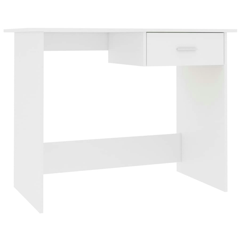 Desk White 100x50x76 cm Engineered Wood 800549