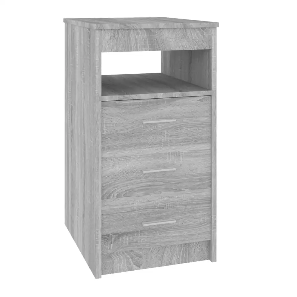 Drawer Cabinet Grey Sonoma 40x50x76 cm Engineered Wood 815094