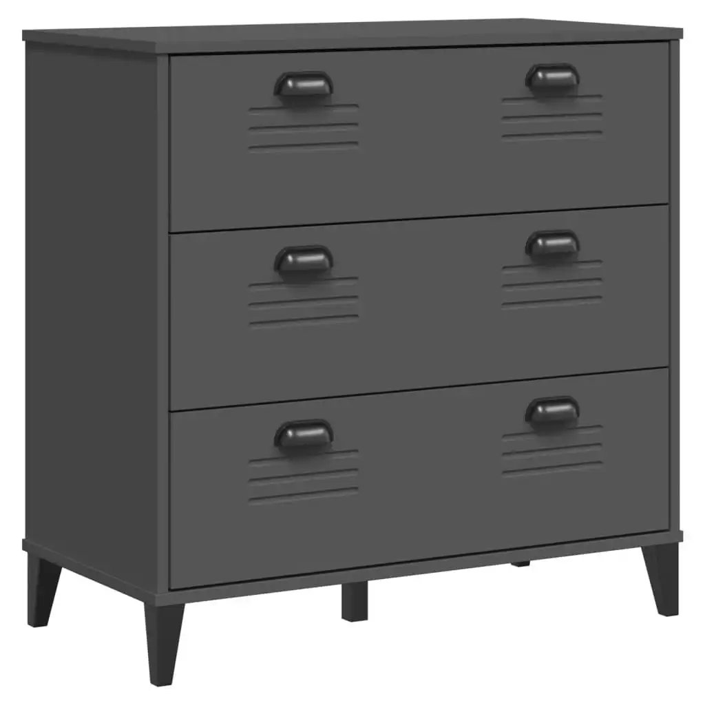 Drawer Cabinet VIKEN Anthracite Grey Engineered Wood 374922