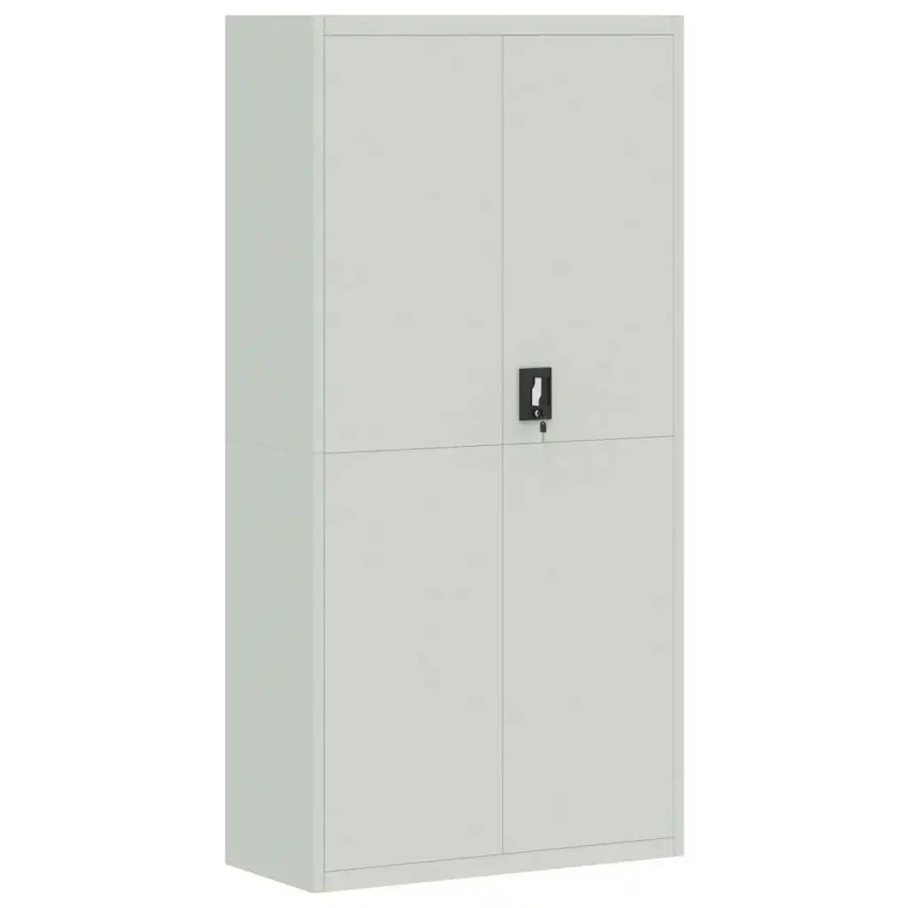 File Cabinet Light Grey 90x40x180 cm Steel 339753