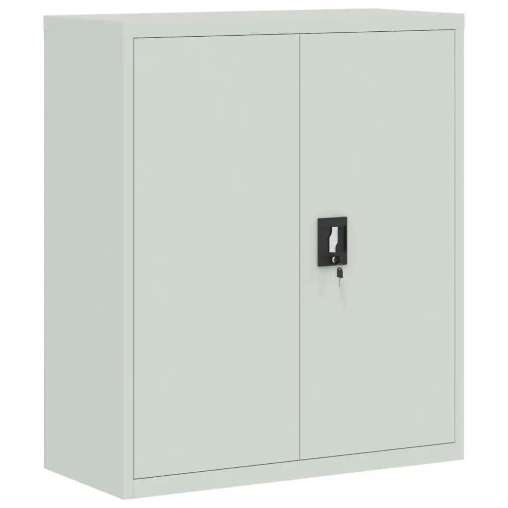 File Cabinet Light Grey 90x40x105 cm Steel 339737