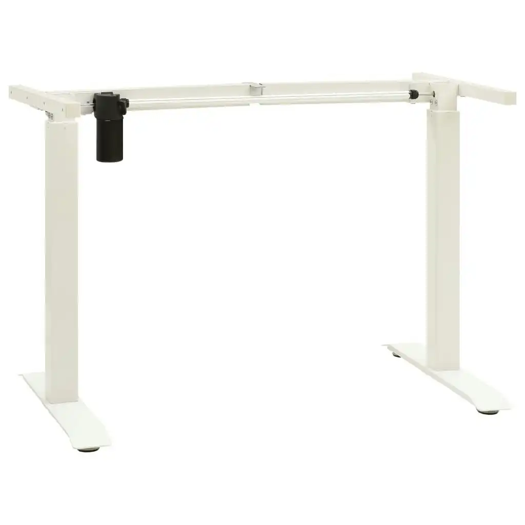 Electric Motorised Standing Desk Frame Height Adjustable White 321716