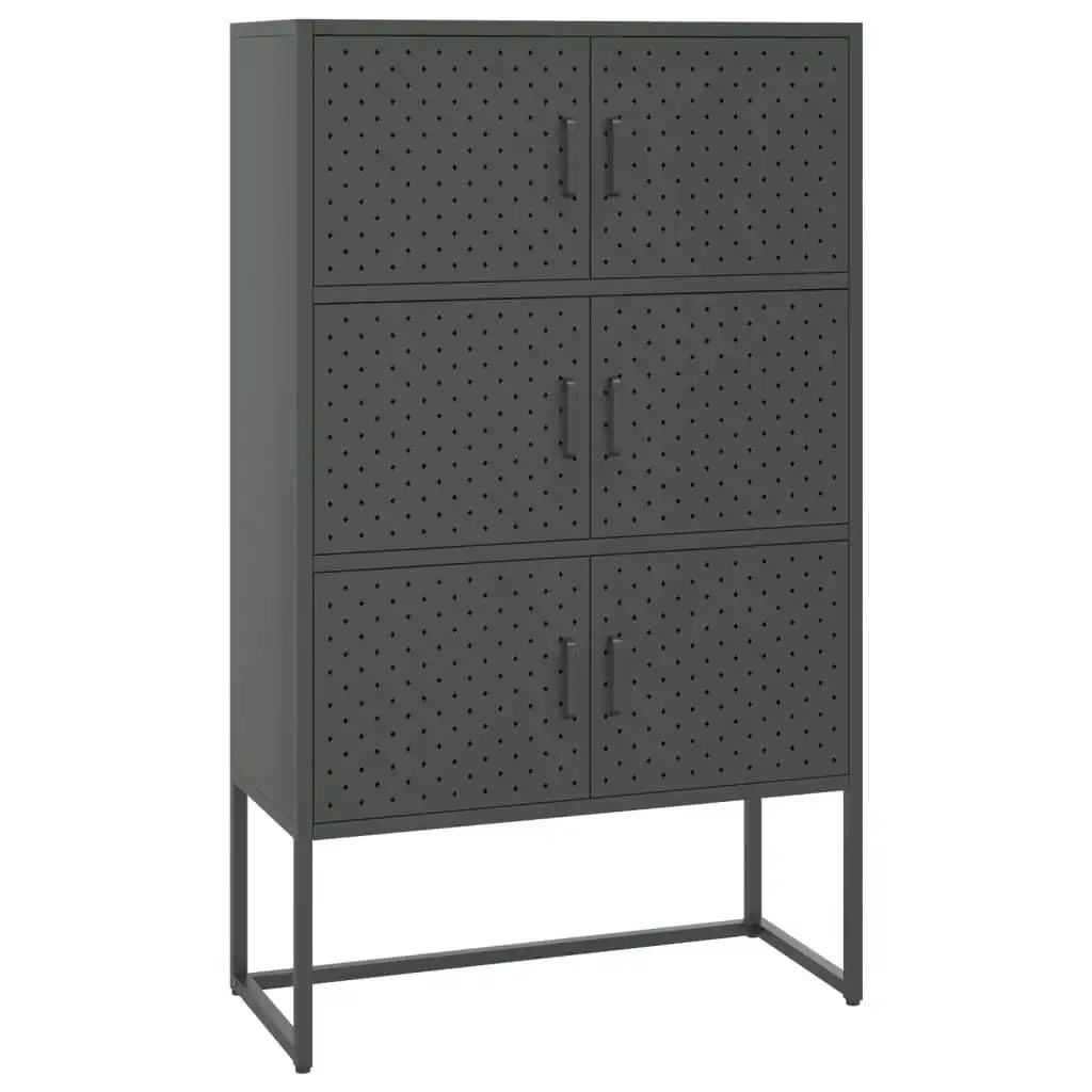 Highboard Anthracite 80x35x135 cm Steel 335879