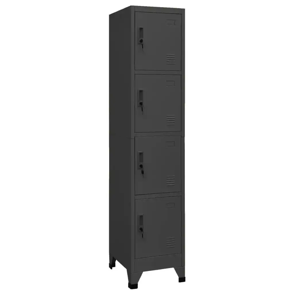 Locker Cabinet Anthracite 38x45x180 cm Steel 339787