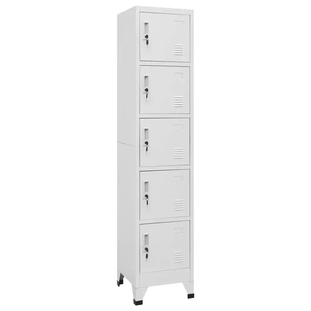 Locker Cabinet Light Grey 38x40x180 cm Steel 339789