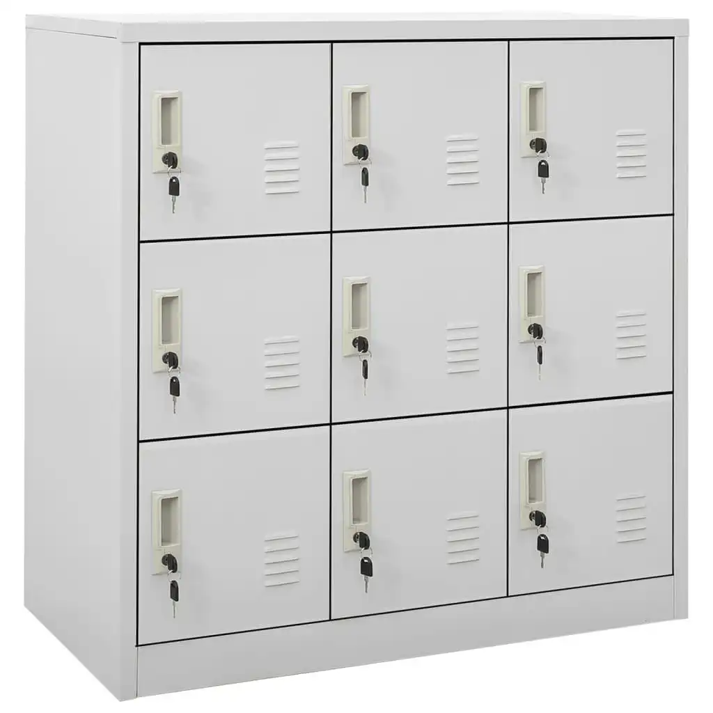 Locker Cabinet Light Grey 90x45x92.5 cm Steel 336440