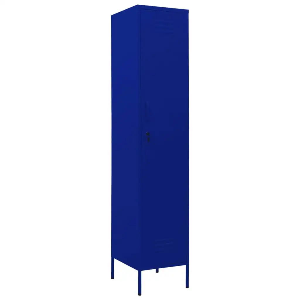 Locker Cabinet Navy Blue 35x46x180 cm Steel 336253