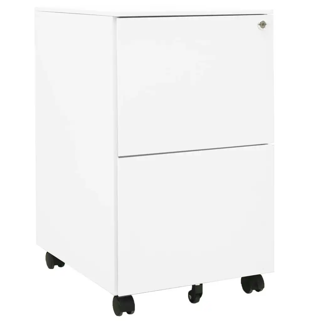 Mobile File Cabinet White 39x45x67 cm Steel 335974