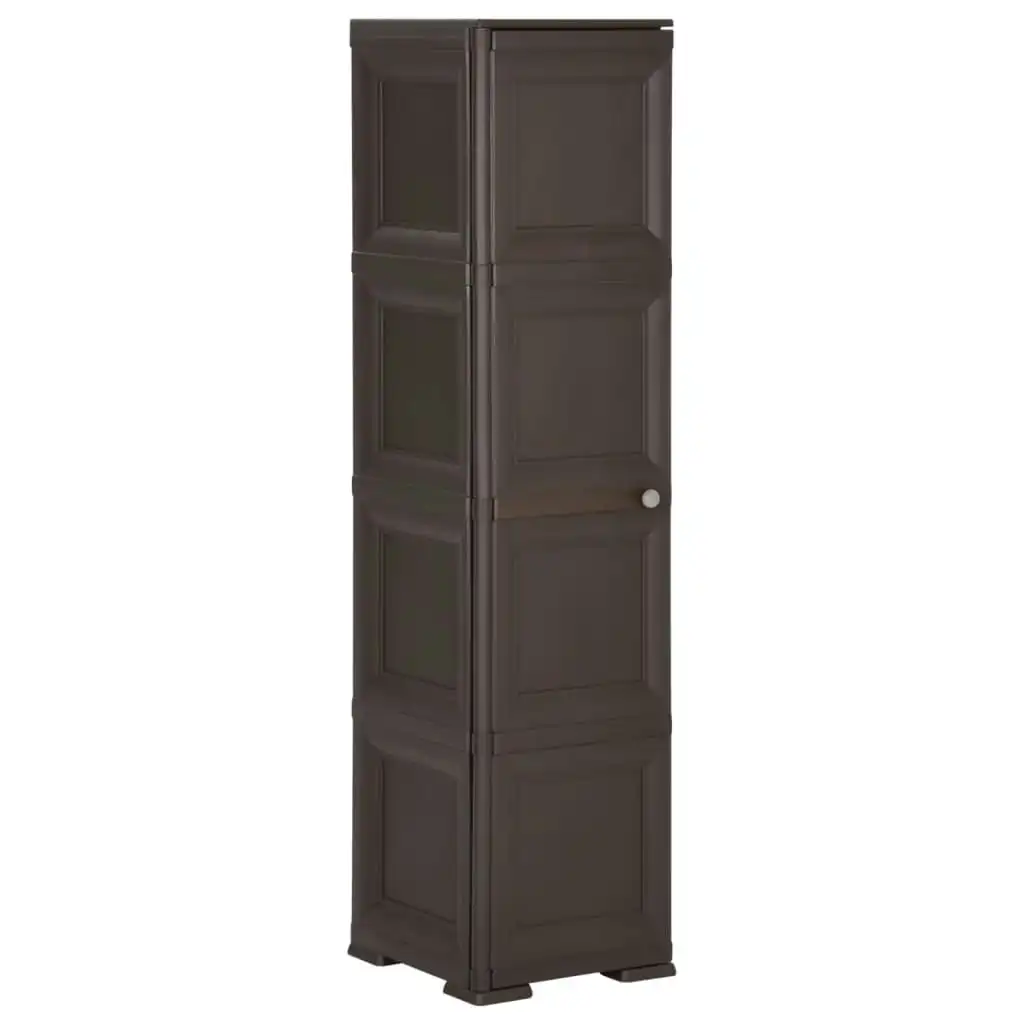 Plastic Cabinet 40x43x164 cm Wood Design Brown 340602